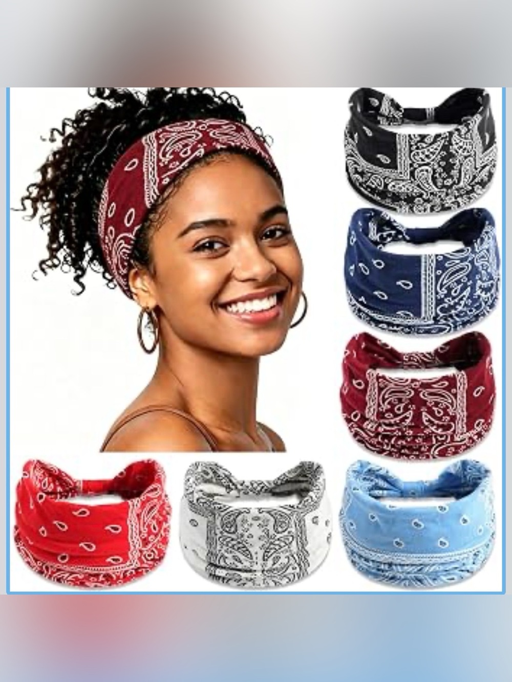 6pack twist  Knotted Hair Band Non Slip Boho Head Wraps Yoga Workout